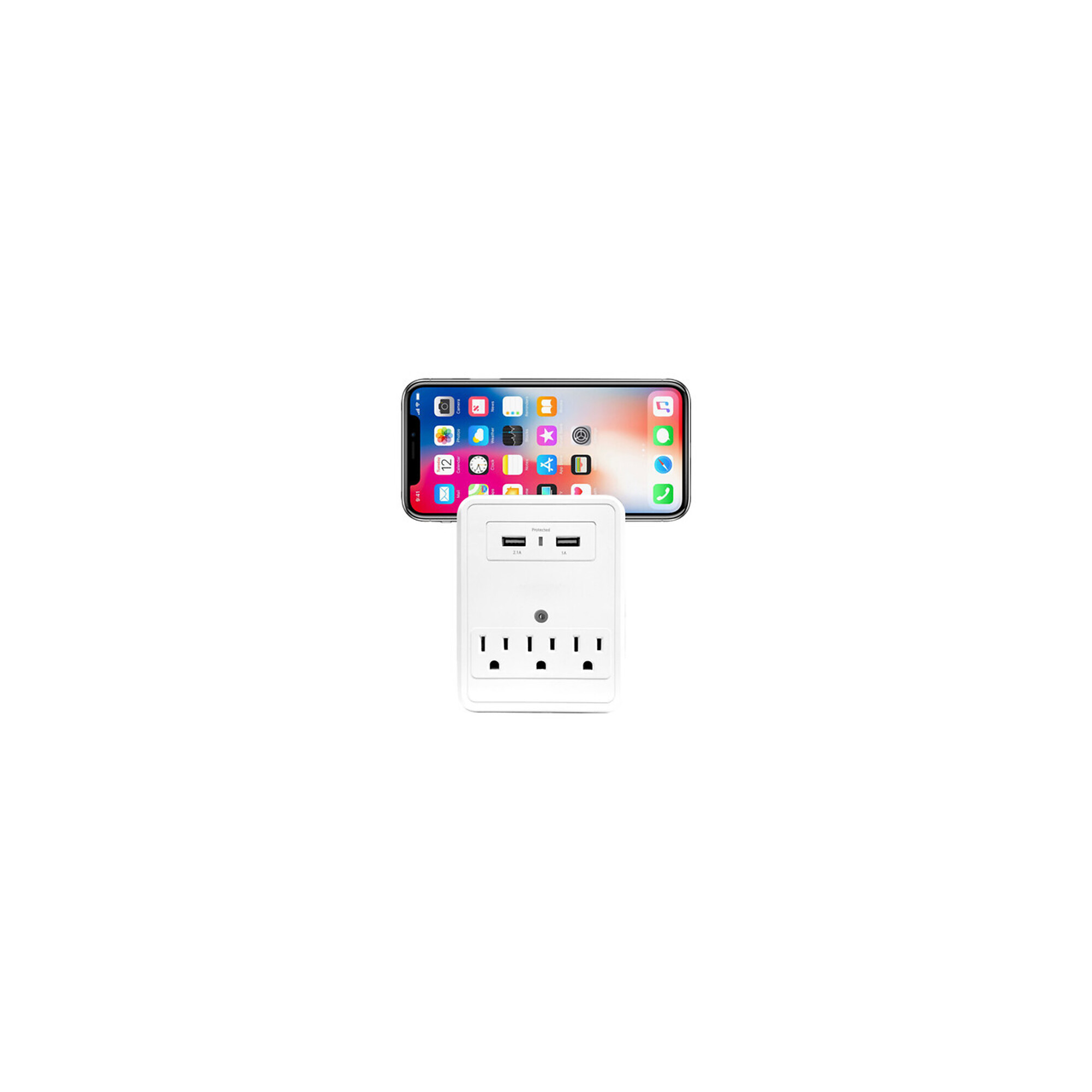 Lifeware, CIAO Tech 3 Outlet 2 USB -White, Model# CPAZV00-023